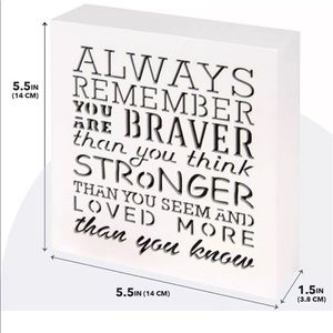 KAUZA Always Remember You Are Braver than You Think - Inspirational Gifts Positi